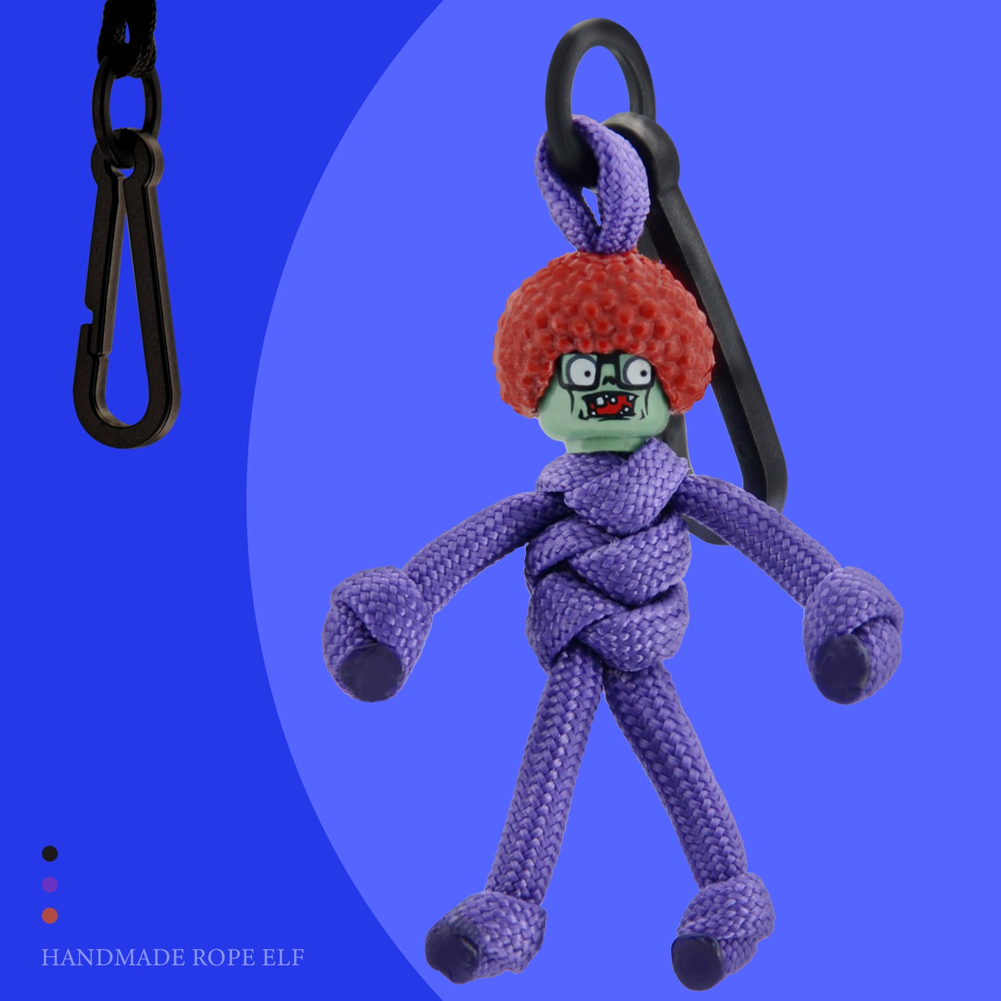 Afro zombie-handmake-keychain